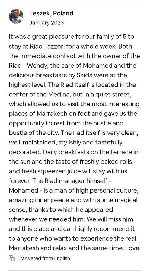 Riad Tazzori Marrakesh Luaran gambar